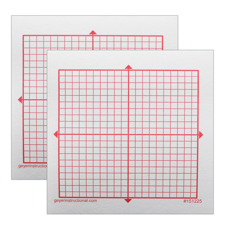 GEYER Graphing 3M Post-it Notes, XY Axis, 20 x 20 Grid, 4 Pads, PK2 151225